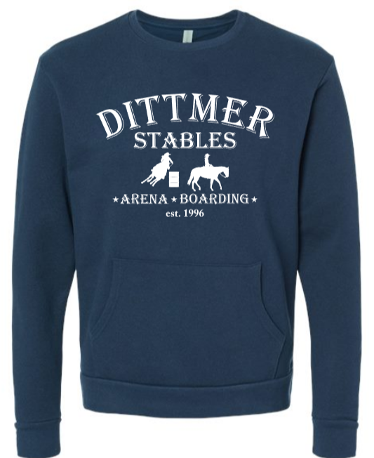Dittmer Stables Crew Neck with pocket (ADULT sizes)