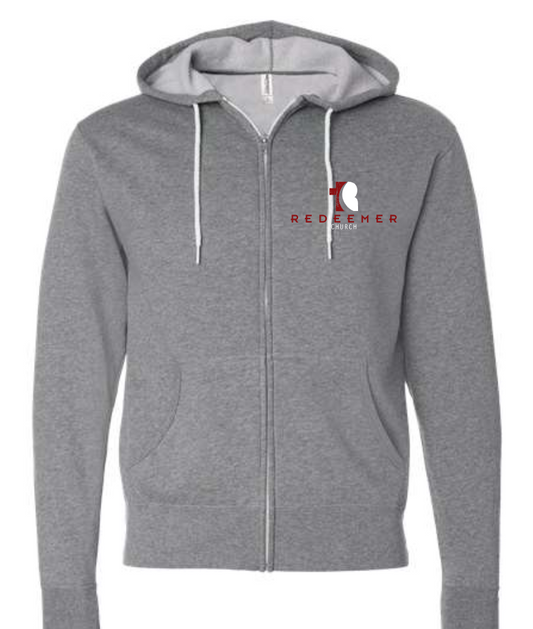 Redeemer Church Zip Up LIGHTWEIGHT Hoodie (ADULT sizes)