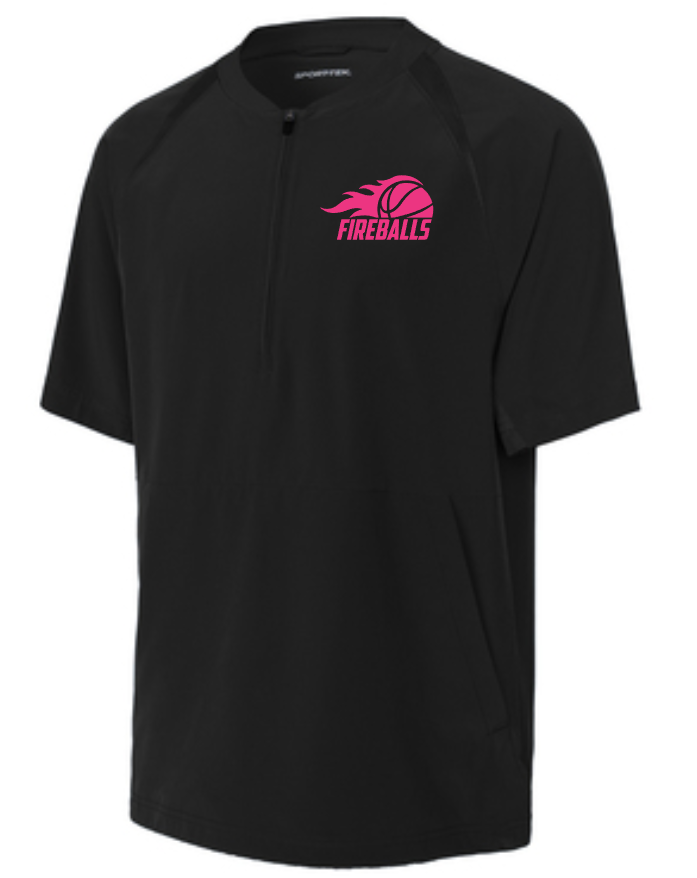 Fireball Basketball 1/2 Zip Short Sleeve Jacket (Adult sizes Only)