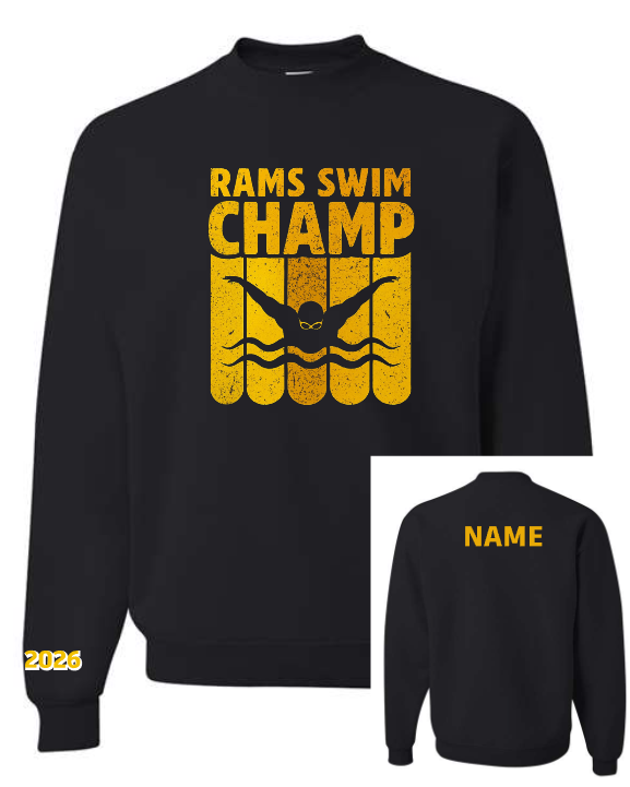 SEP RAMS Swim Champs Crewneck and Hoodie 2026 (Adult and Youth)