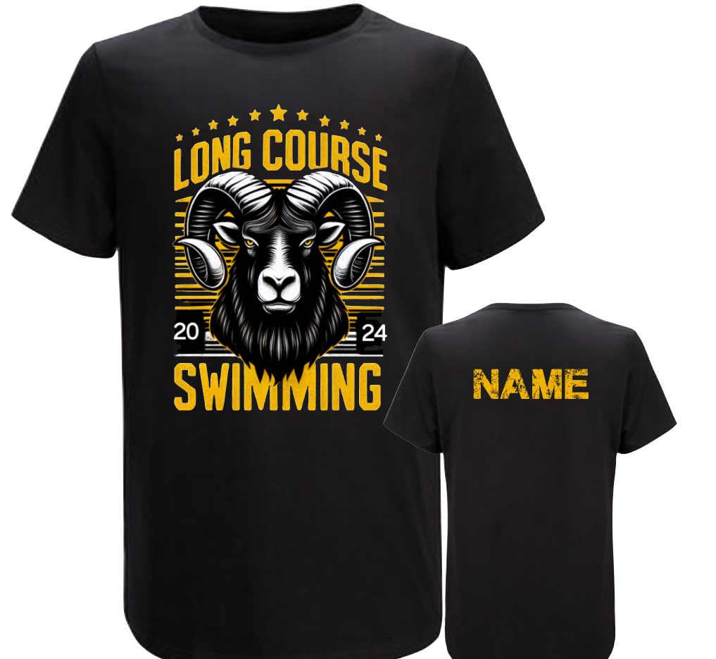 RAMS Swim LONG COURSE Tee (Adult and Youth Sizes)