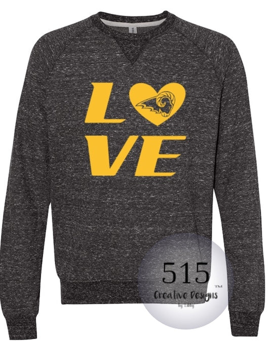 SEP Love Rams French Terry Crewneck Sweatshirt