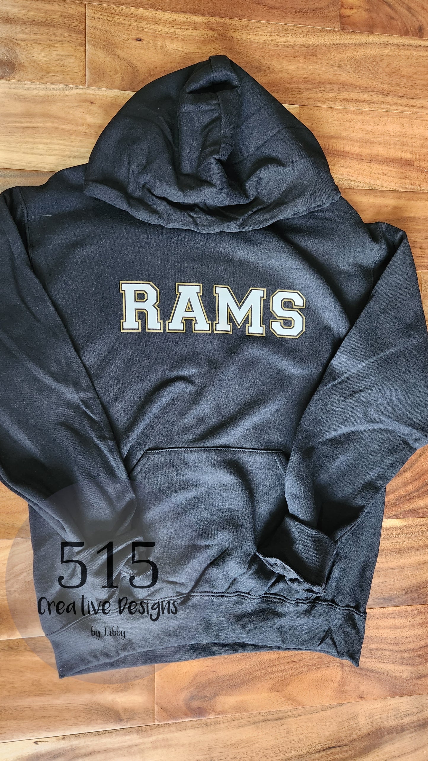 SEP RAMS white/gold Crew/hoodie/tee (Adult and Youth)