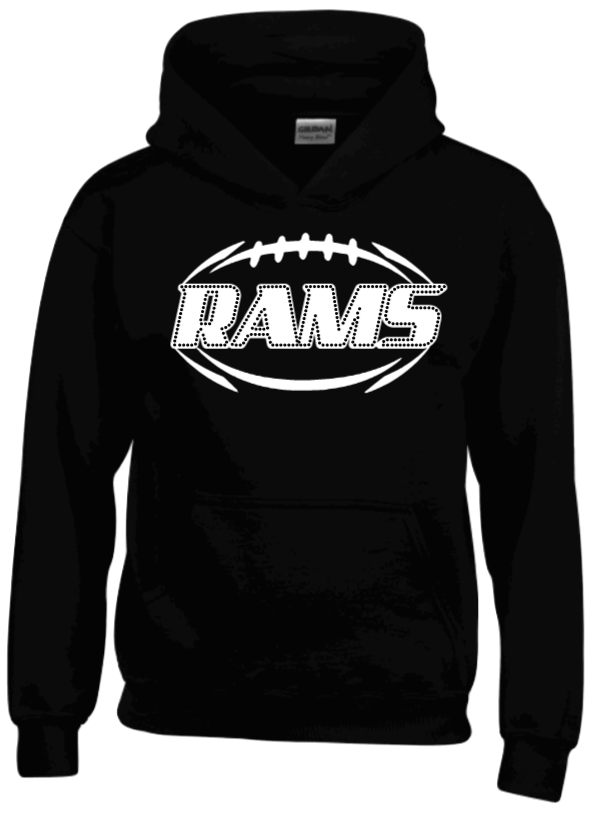 White best sale rams hoodie